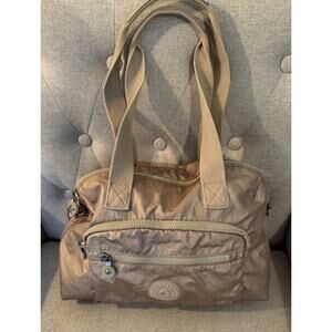 Kipling Pink Rose Gold Metallic Crossbody Purse Nylon Bag ( Missing Strap)